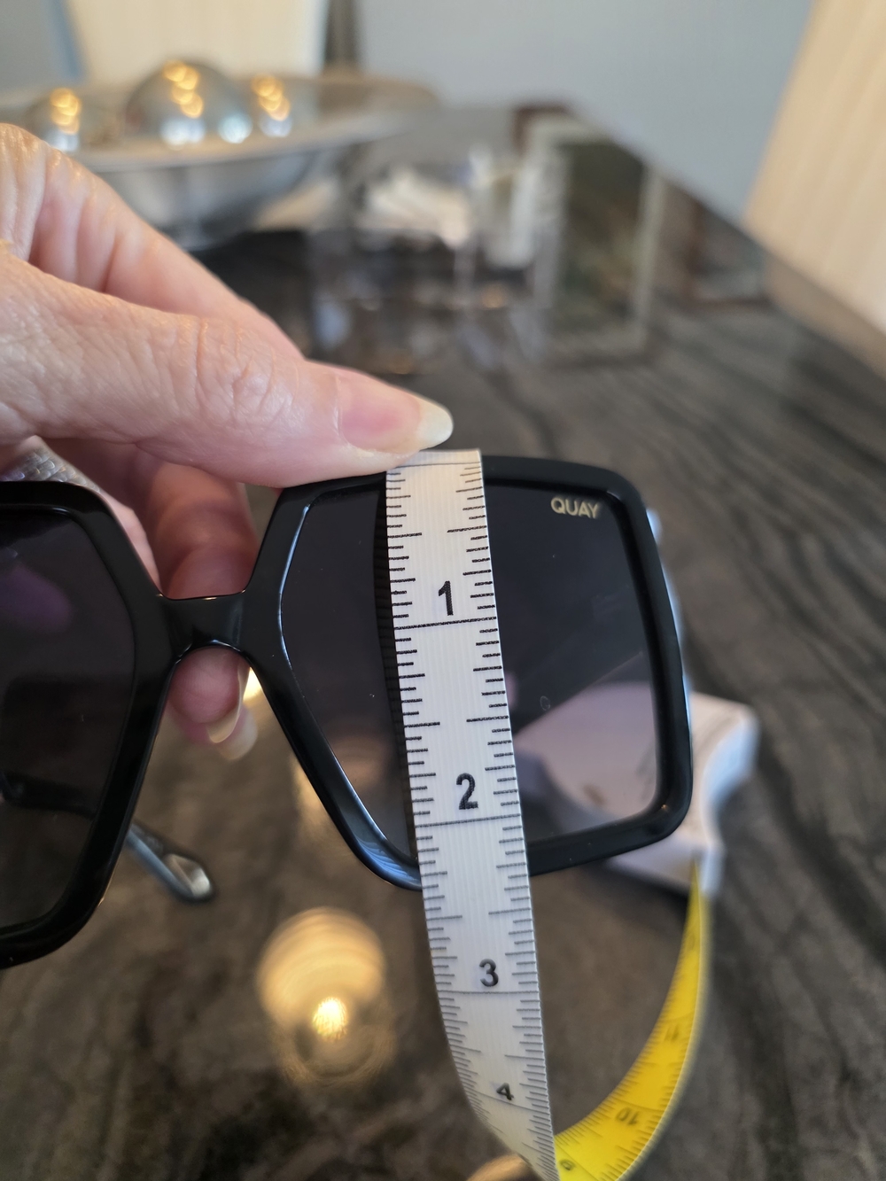 Quay Australia Black Oversized Square Sunglasses Pristine Conditon - Picture 11 of 11
